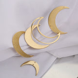 6Pcs Brass Celestial Moon Pendants DIY Jewelry Making