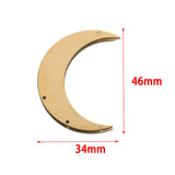6Pcs Brass Celestial Moon Pendants DIY Jewelry Making
