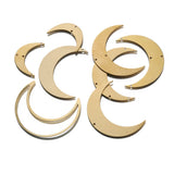 6Pcs Brass Celestial Moon Pendants DIY Jewelry Making