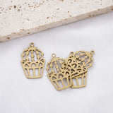 6Pcs Brass Cactus Earring Charms for Jewelry Making