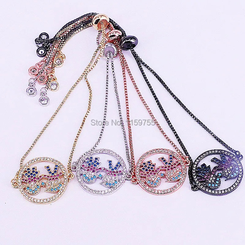 Romantic CZ Micro Paved Love Couple Bracelets