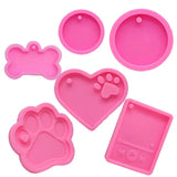 6Pcs Silicone Epoxy Casting Molds for DIY Crafts