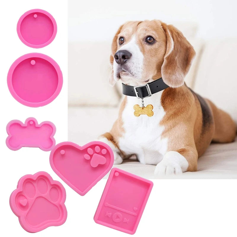 6Pcs Silicone Epoxy Casting Molds for DIY Crafts