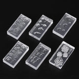 6Pcs Mini Flower Acrylic Mold for DIY Earrings Nail Art