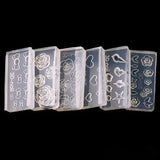 6Pcs Mini Flower Acrylic Mold for DIY Earrings Nail Art