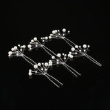 6Pcs/Set Red Pearl Bridal Hair Accessories