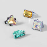 6Pcs Geometric CZ Ear Cuff Clip Earrings Set Women Jewelry Gift