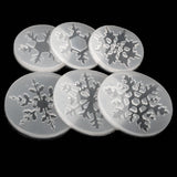 6Pcs Silicone Christmas Snowflake Mold Epoxy Resin Mould DIY Craft