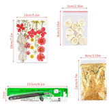 6Pcs Silicone Coaster Epoxy Resin Molds with Foil Flakes & Flowers