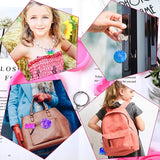 6 Pcs Silicone Keychain Molds Kit with 12 Pcs Key Rings