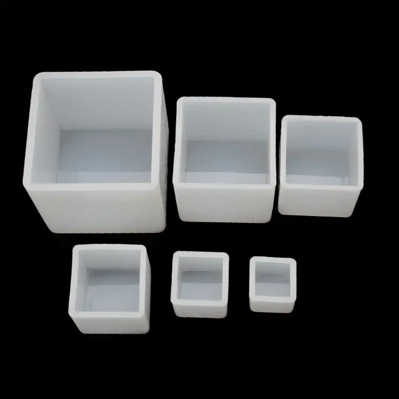 6Pcs Square Resin Mold Cube Silicone Molds 6 Sizes