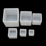 6Pcs Square Resin Mold Cube Silicone Molds 6 Sizes