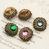 6Pcs Square Decorative Metal Buttons For Clothing Sewing Knitting DIY