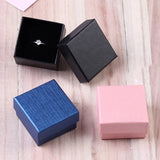 6Pcs Squre Wedding Earrings Ring Box Jewelry Display Case Red