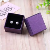 6Pcs Squre Wedding Earrings Ring Box Jewelry Display Case Red