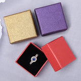 6Pcs Squre Wedding Earrings Ring Box Jewelry Display Case Red