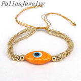 6Pcs Multicolor Seed Beads Eye Bracelet Women's Boho Style Jewelry