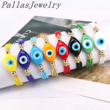 6Pcs Multicolor Seed Beads Eye Bracelet Women's Boho Style Jewelry