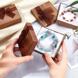 6Pcs Valentines Jewelry Gift Boxes with Bowknot Ribbon 9x9x2.7cm