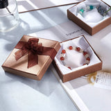 6Pcs Valentines Jewelry Gift Boxes with Bowknot Ribbon 9x9x2.7cm