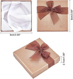 6Pcs Valentines Jewelry Gift Boxes with Bowknot Ribbon 9x9x2.7cm