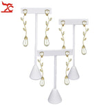 6Pcs PU Earring Jewelry Display Rack T Bar Stand 13.5cm