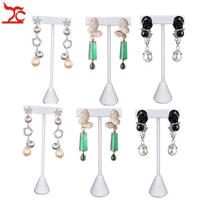 6Pcs PU Earring Jewelry Display Rack T Bar Stand 13.5cm