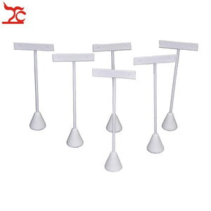 6Pcs PU Earring Jewelry Display Rack T Bar Stand 13.5cm