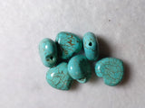 6Pcs Natural Turquoise Heart-Shaped Pendants