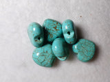 6Pcs Natural Turquoise Heart-Shaped Pendants