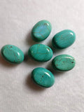 6Pcs Natural Turquoise Oval Jewelry Pendants