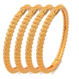 6Pcs/lot 24K Dubai Bangles For Women Wedding Bracelets With ring Jewelry