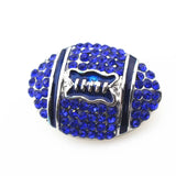 6Pcs Mix Crystal Football Snap Buttons 18mm Snap Jewelry DIY Charms