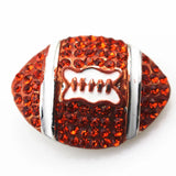 6Pcs Mix Crystal Football Snap Buttons 18mm Snap Jewelry DIY Charms