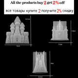Castle Epoxy Resin Molds Villa Christmas House DIY Resin Epoxy Casting Mold