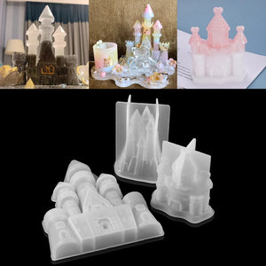 Castle Epoxy Resin Molds Villa Christmas House DIY Resin Epoxy Casting Mold