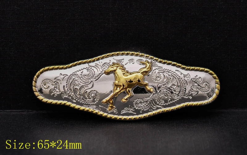 6X 65*24mm Cowboy Horse Leathercraft Bridle Saddles Belt Conchos