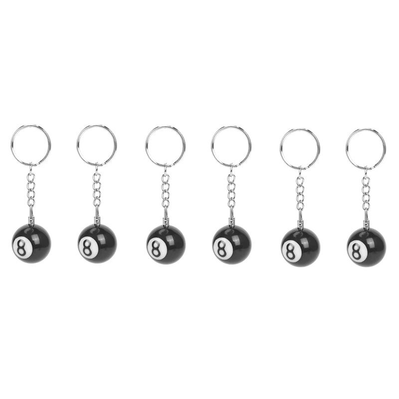 6X Billiard Ball Key Chain No. 8