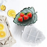 Leaf Silicone Mould Tray Epoxy Resin Mold Leaf Shape Saucer Fruit Tray