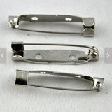 100PCS 6X30MM K Plated Nickel Pin Back Brooch Safety Pins Findings