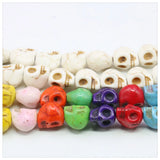 Multicolor Skull Turquoise Beads for DIY Jewelry Making