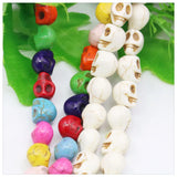 Multicolor Skull Turquoise Beads for DIY Jewelry Making