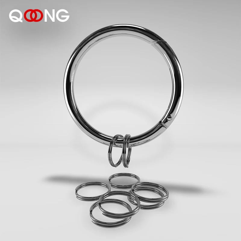 Large Spring Keyring DIY Key Chain, 1 Big Ring+9 Small Rings