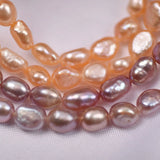 6m Pink Purple Baroque Pearl Earrings Necklace Set