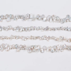6mm Natural Keshi Pearl Strands Tiny Petals Bead Necklace Making