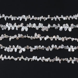6mm Natural Keshi Pearl Strands Tiny Petals Bead Necklace Making