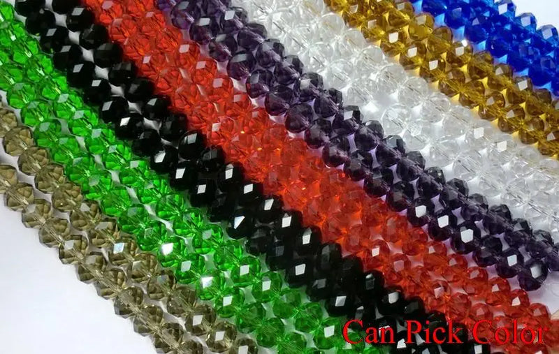 6mm Mixed Faceted Glass Crystal Beads 1000Pcs/lot