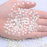 1000pcs Star Shape Half Pearls Flatback for Scrapbook Wedding Cards Nail Jewelry