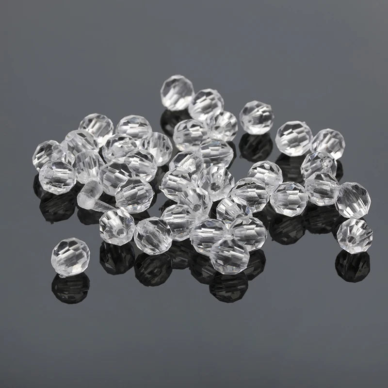 6mm 1000pcs Transparent Acrylic Spacer Beads for Jewelry Making