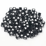 6mm 100pcs Heart Acrylic Beads Square Cube Loose Spacer Beads Jewelry Making